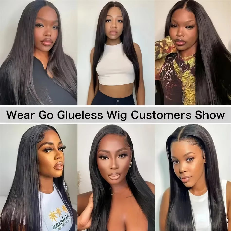 Glueless Wigs Human Hair Ready to Wear Bone Straight Lace Front Wigs Human Hair 4X4 5X5 Pre Cut Hd Lace Closure Wigs for Women