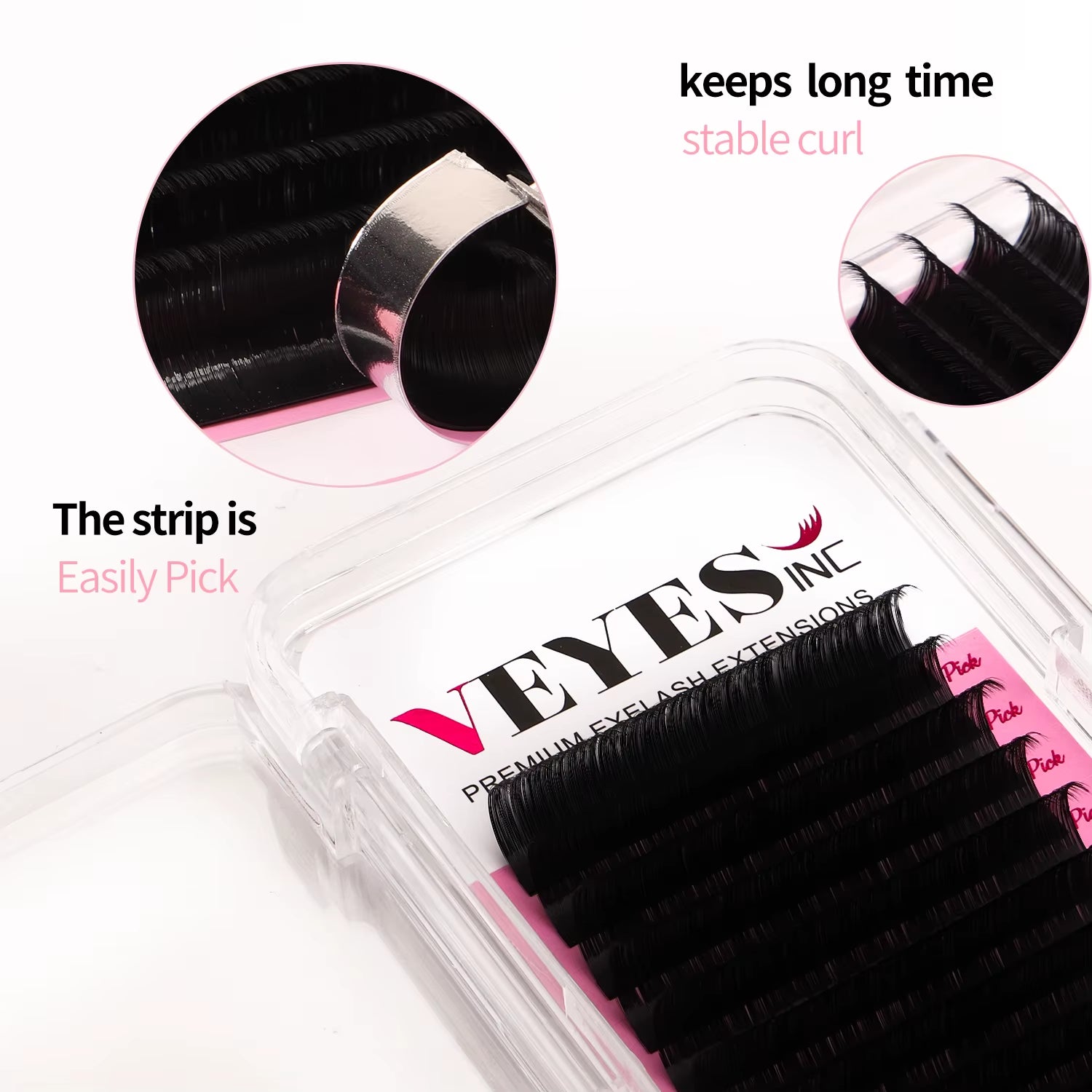 Individual Eyelash Extensions Faux Mink Lashes 17-25Mm Veyelash Professionals Classic Soft Natural Lash Bulk Wholesale