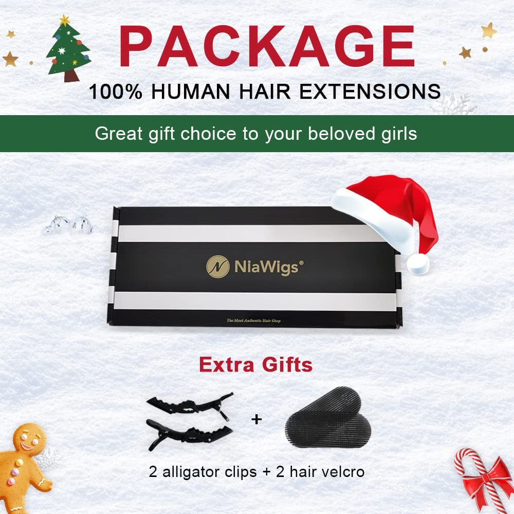 Niawigs Micro Links Human Hair for Black Women Kinky Straight Microlink Hair Extensions Human Hair 100 Strands Micro Loop Human Hair Extensions 14 Inches 85G Natural Black