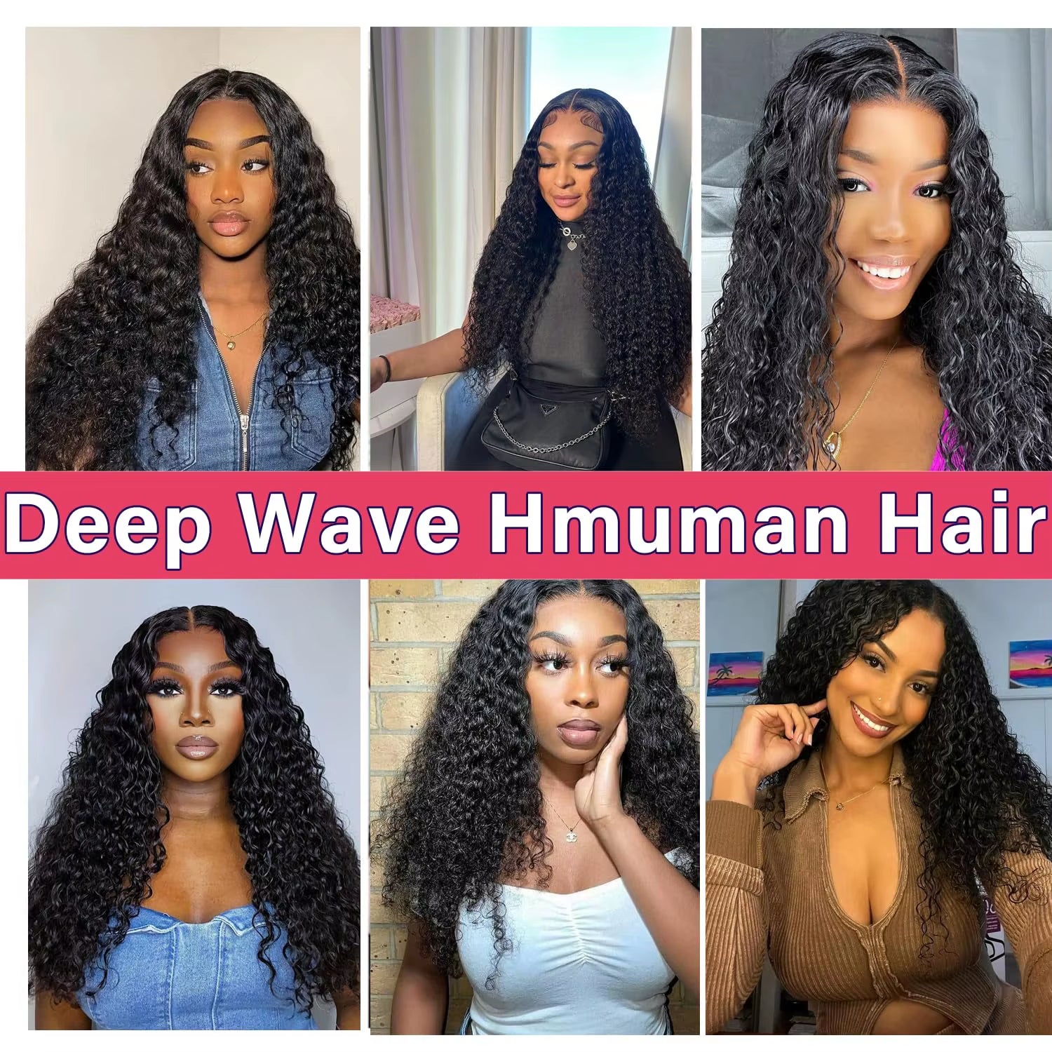 Glueless Wigs Human Hair Pre Plucked Pre Cut Wear and Go Deep Wave Lace Front Wigs Human Hair 5X5 Closure Wigs for Black Women