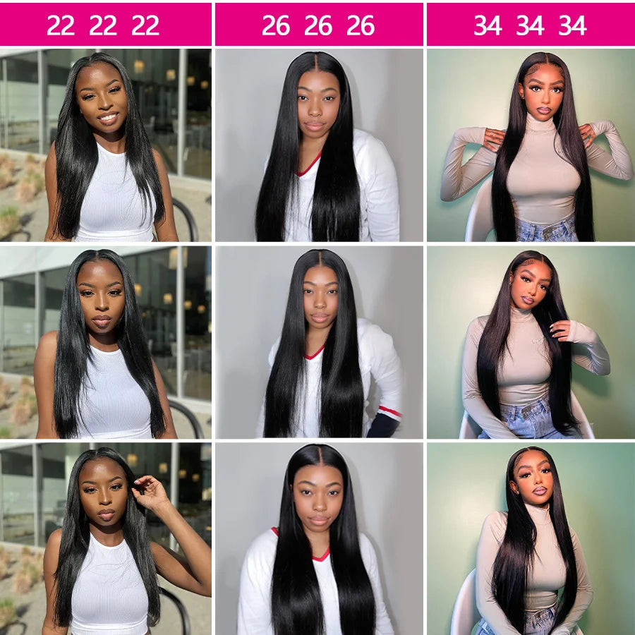 26Inch Human Hair Bundles 10A Brazilian Raw Hair Weave Bundles 30 38 40 Inch Straight Human Hair Bundles Hair Extensions