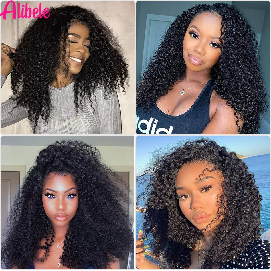 4B 4C Afro Kinky Culy Clips in Human Hair Extensions Brazilian Remy Hair Clips in 120G 8Pcs/Set 10-28 Inches for Women