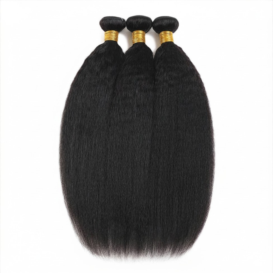 9A Brazilian Kinky Straight  Hair Extensions - 100% Virgin Human Hair