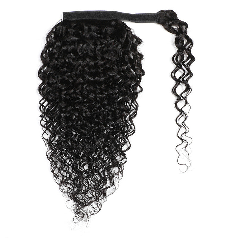 Wrap Around Ponytail Water Wave Human Hair