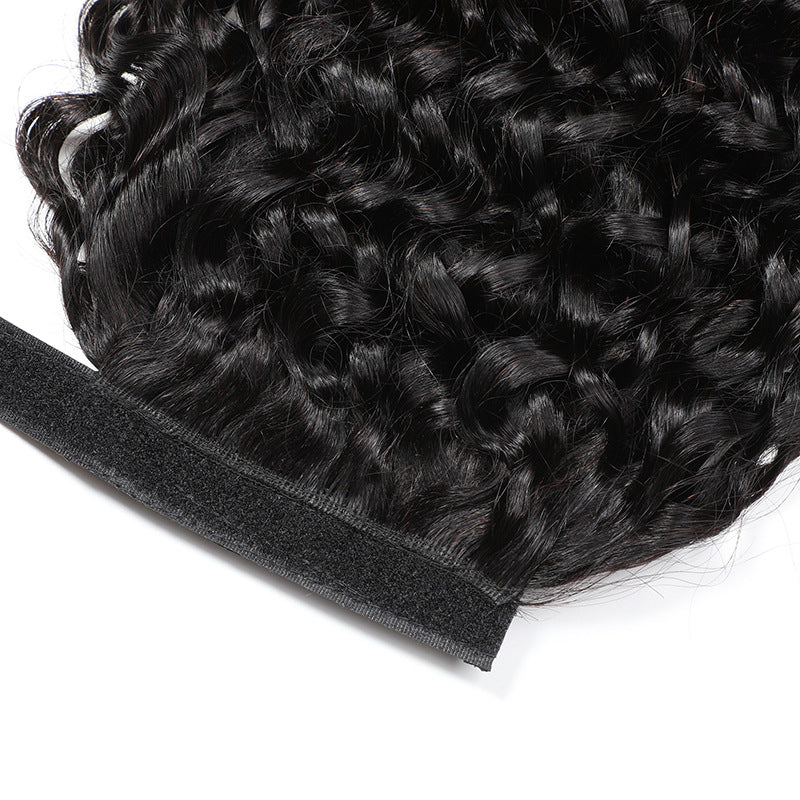 Wrap Around Ponytail Water Wave Human Hair