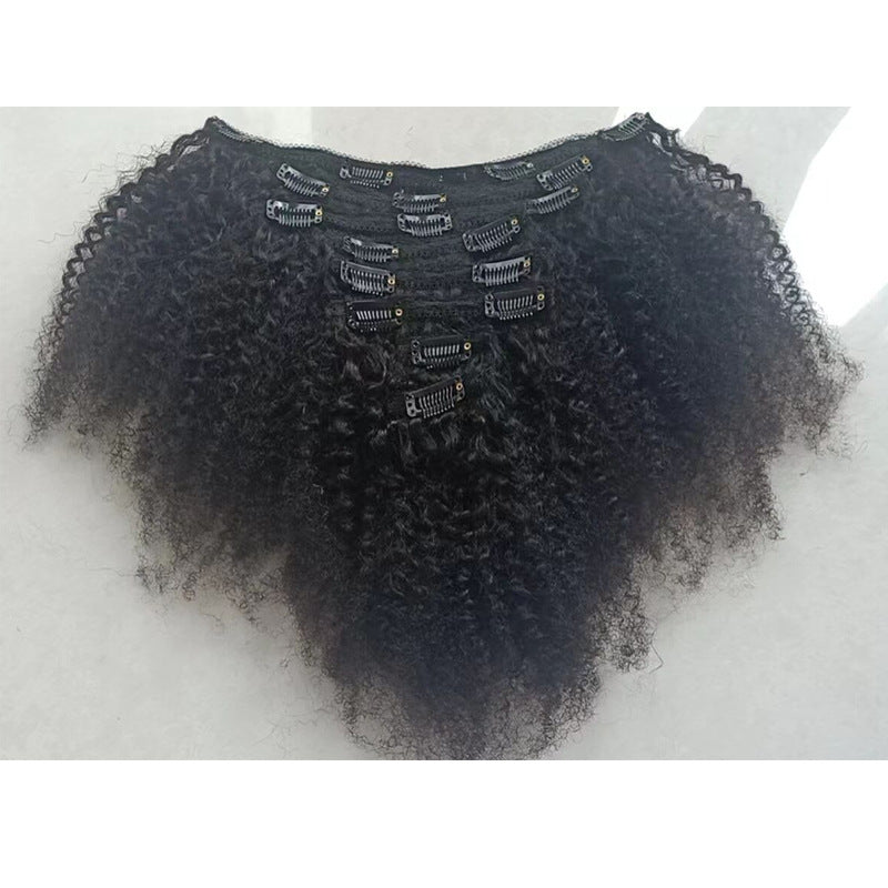 Afro kinky curly African explosive head small clip in kinky curly hair 8-piece set