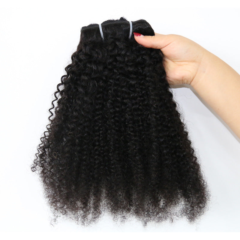 Afro kinky curly African explosive head small clip in kinky curly hair 8-piece set