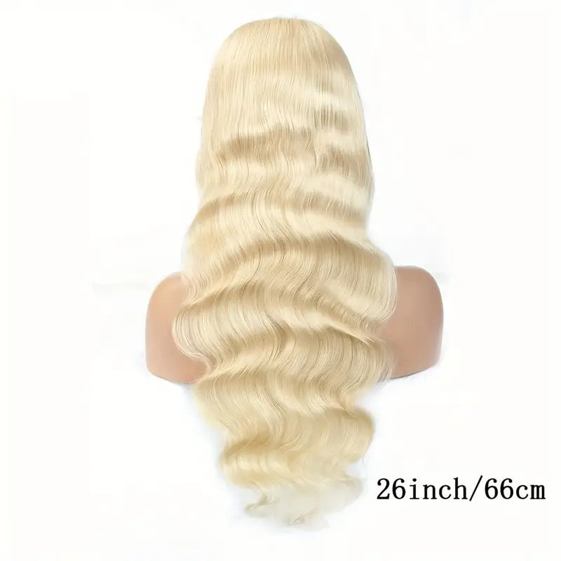Front Lace Human Hair Wig for Women with Medium Parting, Big Waves, Long Curly Hair, Fluffy and Natural Full Head Cover