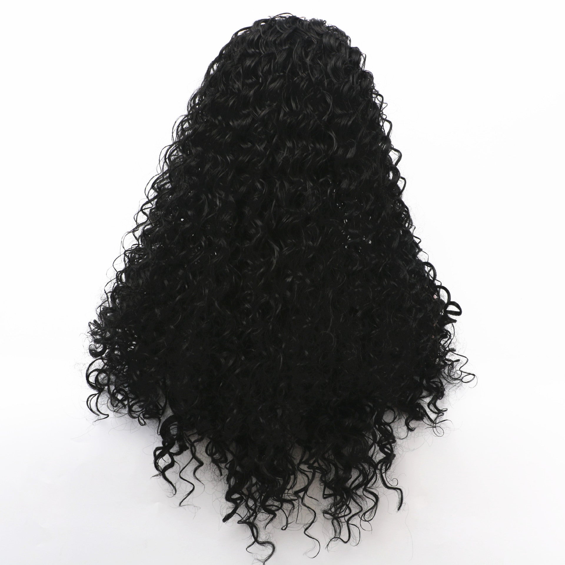 Small Curly Wig - Long Wavy Synthetic Wig with Side Part