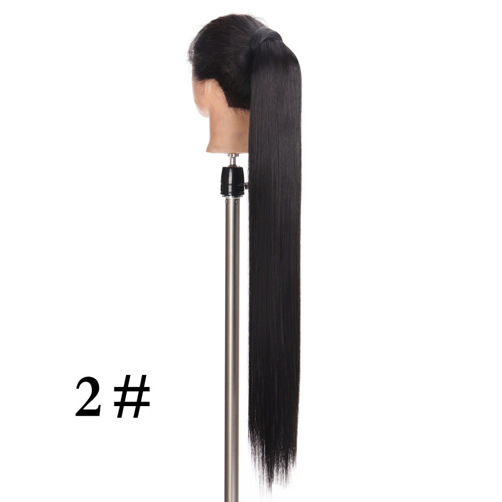 Velcro Wrap  Extra Long Straight Ponytail Extension