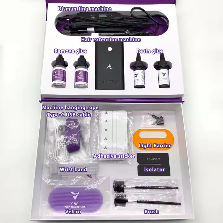 V-Light Hair Extension Tool Kit - Professional Salon Application System