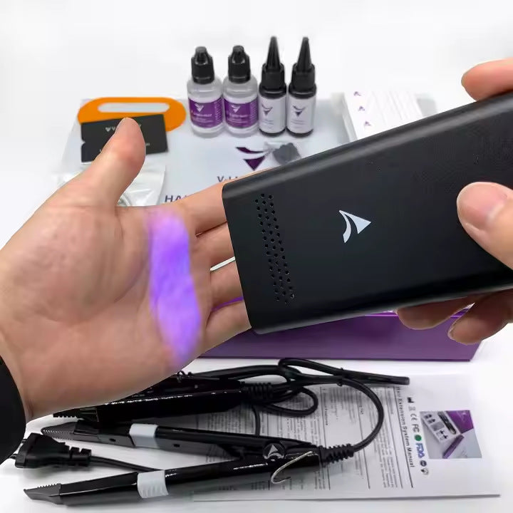 V-Light Hair Extension Tool Kit - Professional Salon Application System