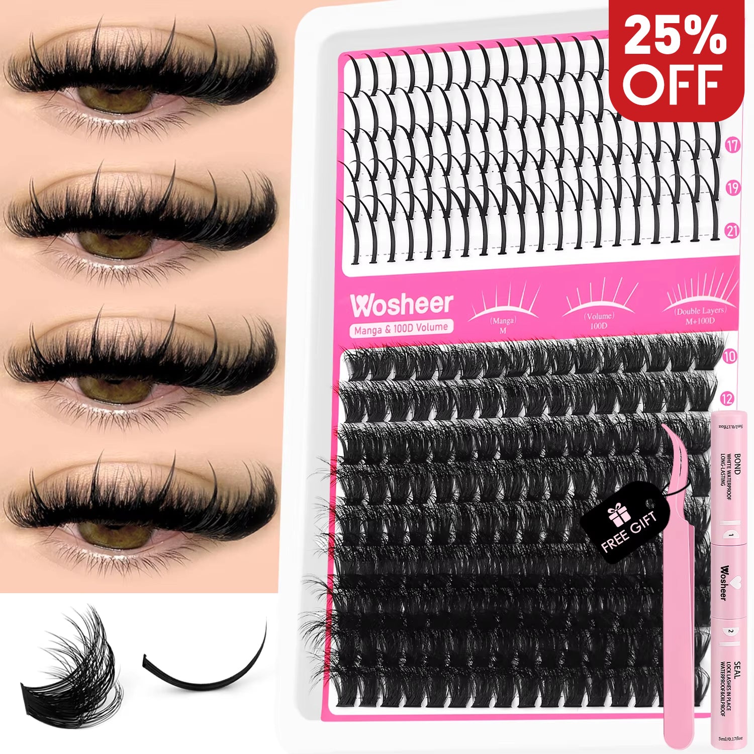 thick and full  false eyelashes 