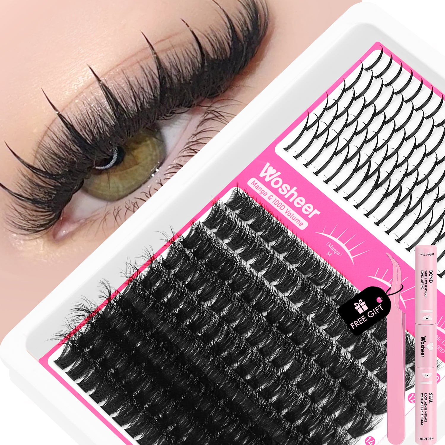 Spiky Lash Clusters Kit - Manga Volume Individual Lashes DIY Extension Set