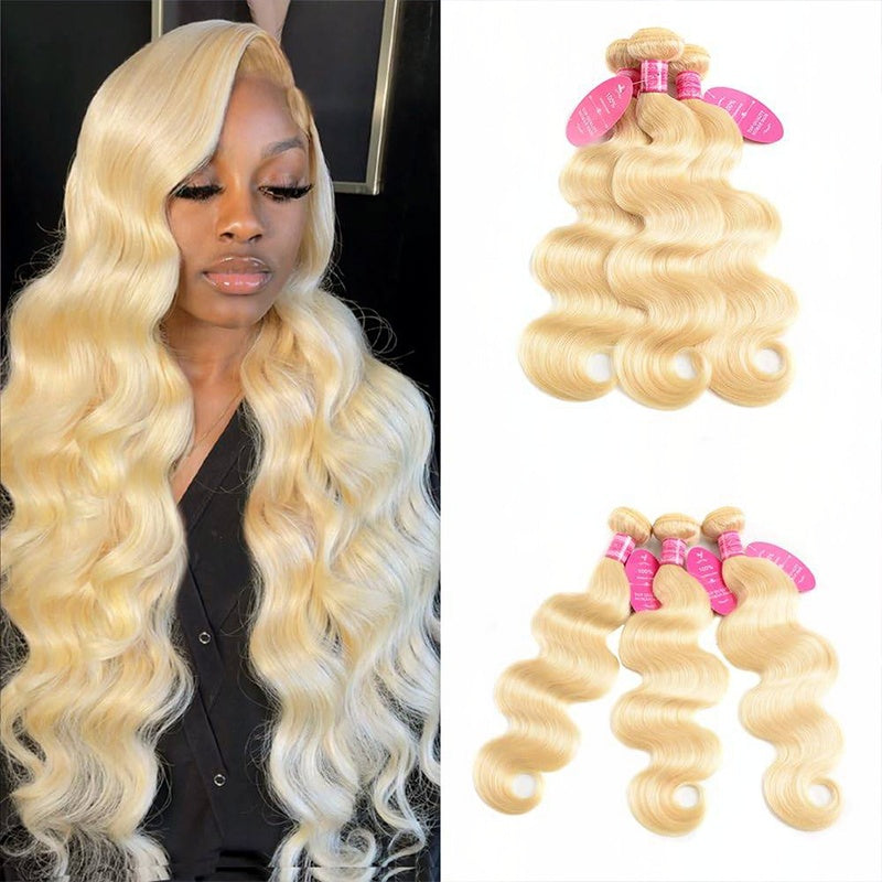 16-40 Inch 99J Burgundy / Blonde 613 Body Wave Bundles - Premium Brazilian Virgin Hair 4/5/6 Bundles