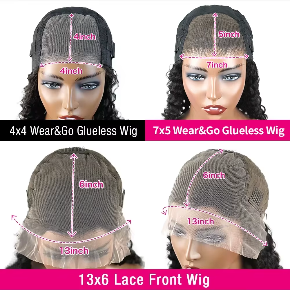 250% Kinky Curly HD Lace Frontal Wig | Glueless Wear & Go | 6x4 /7x5/& 13x6 Closure/Frontal