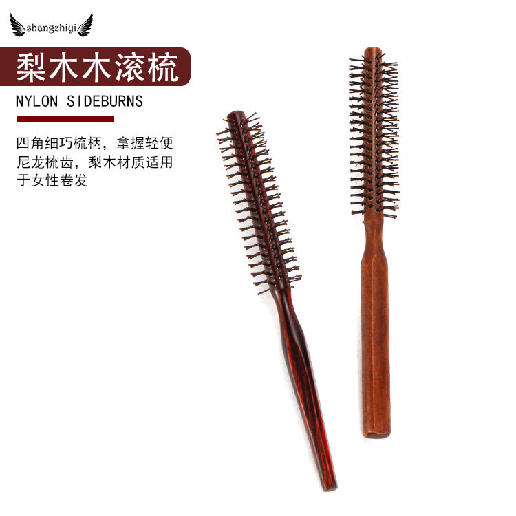 Round Roller Comb | Blowout & Curling Styling Comb for Bangs & Short Hair