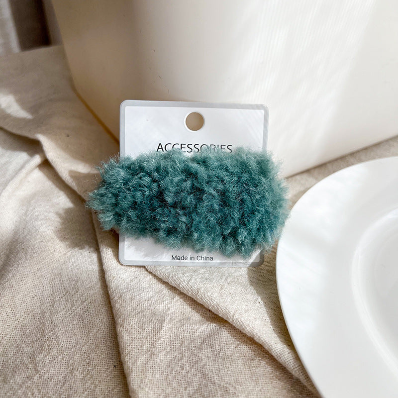 Candy Color Plush Lamb Hair Clip