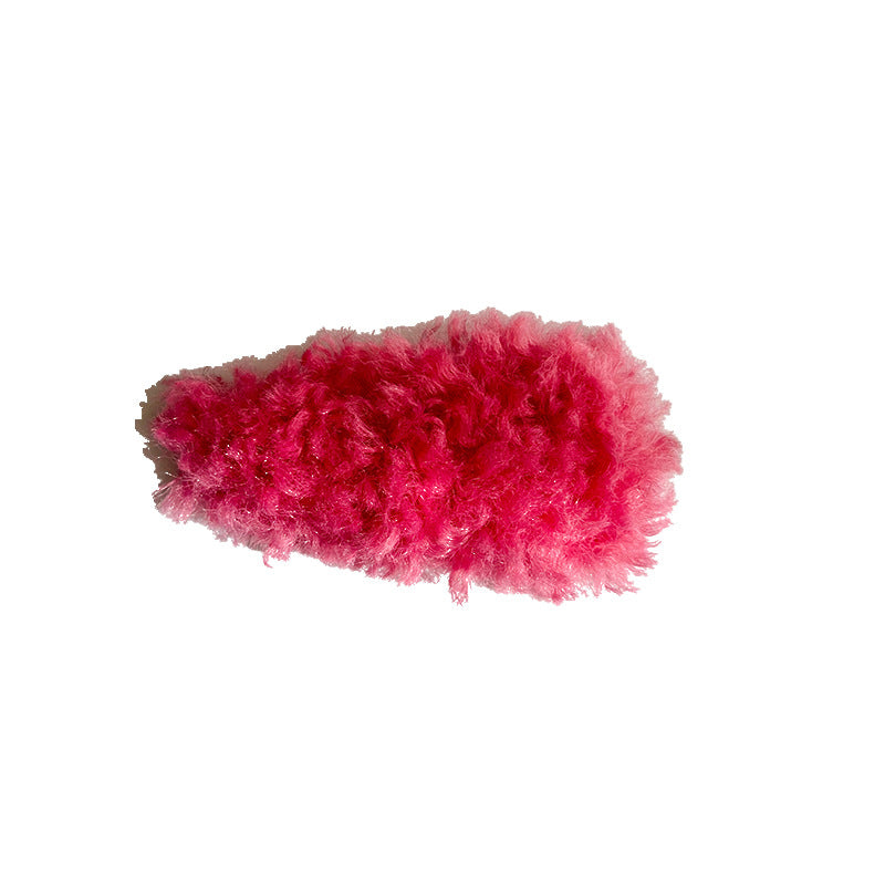 Candy Color Plush Lamb Hair Clip