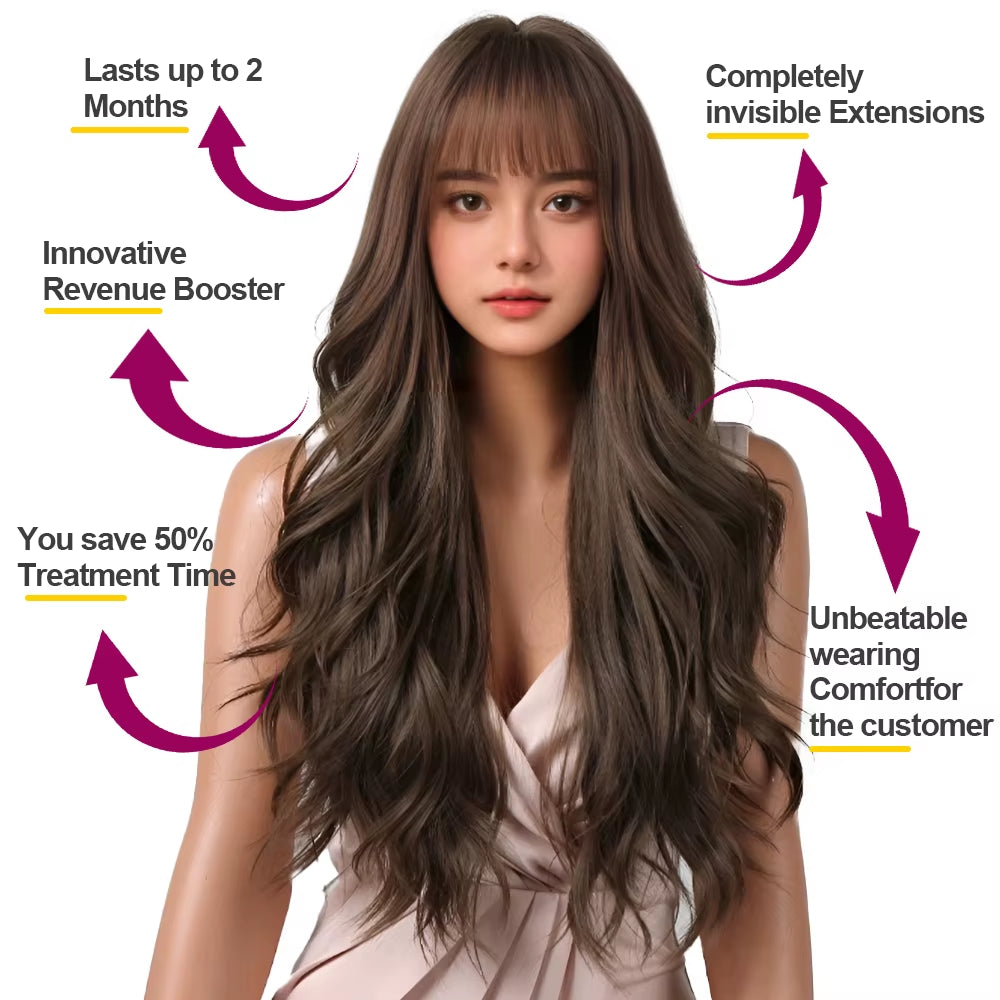 UV Light Hair Extension Kit 2025 with V Light Tools Glue and Curing Lighter for Professional Hair Extensions at Home or Salon