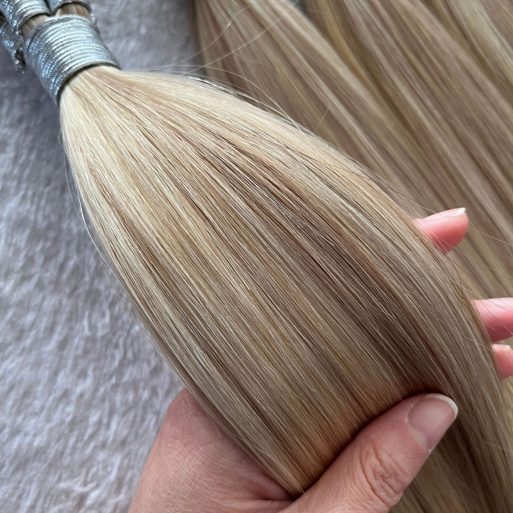 Ice White Blonde Nano Ring Extensions - Platinum #60 Steel Wire Loops