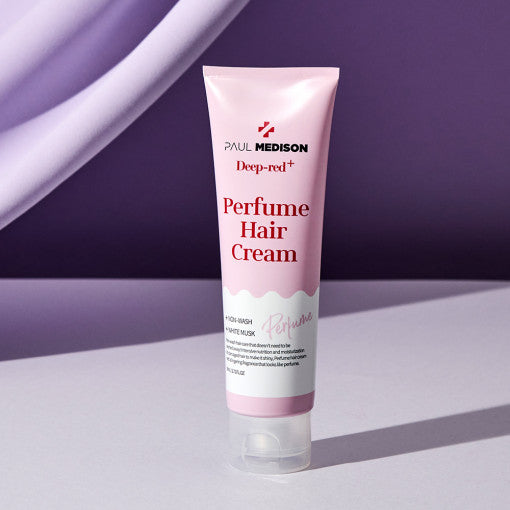 PAUL MEDISON Deep Red Perfume Hair Cream 80ml - White Musk No-Rinse Treatment