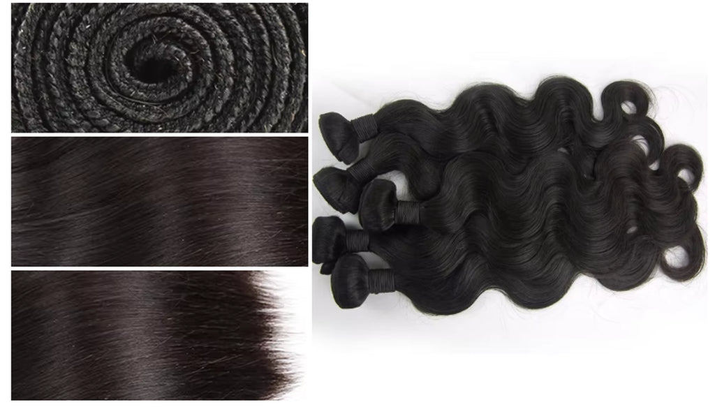 Raw Indian Cuticle Aligned Hair Extensions, Straight Weft, No Tangling, No Shedding, from a Donor Wave Style