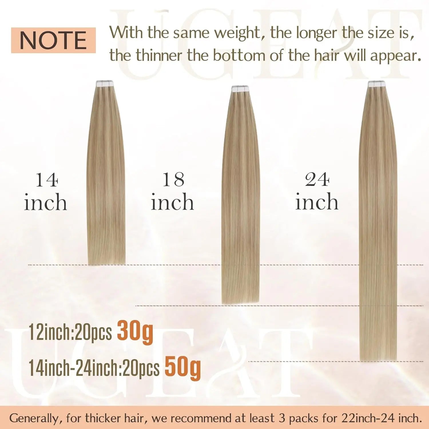 Tape in Hair Extensions Human Hair Blonde 20Inch Remy Tape in Human Hair Extensions Dark Ash Blonde Highlights Double Side