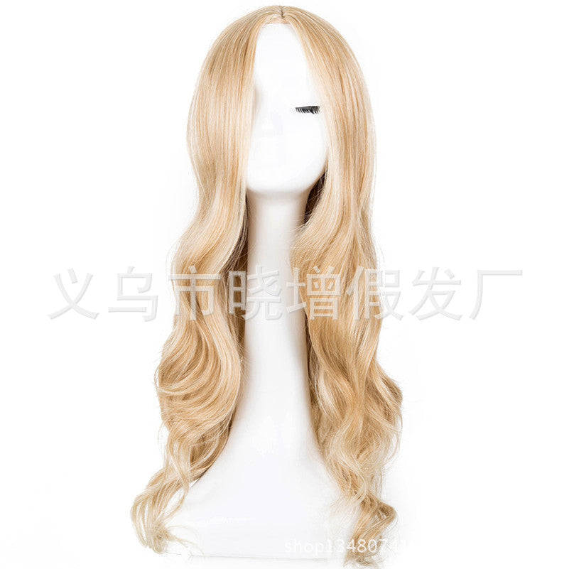 70cm Long Curly Cosplay Wig - Heat Resistant Synthetic Wig for Anime & Costume