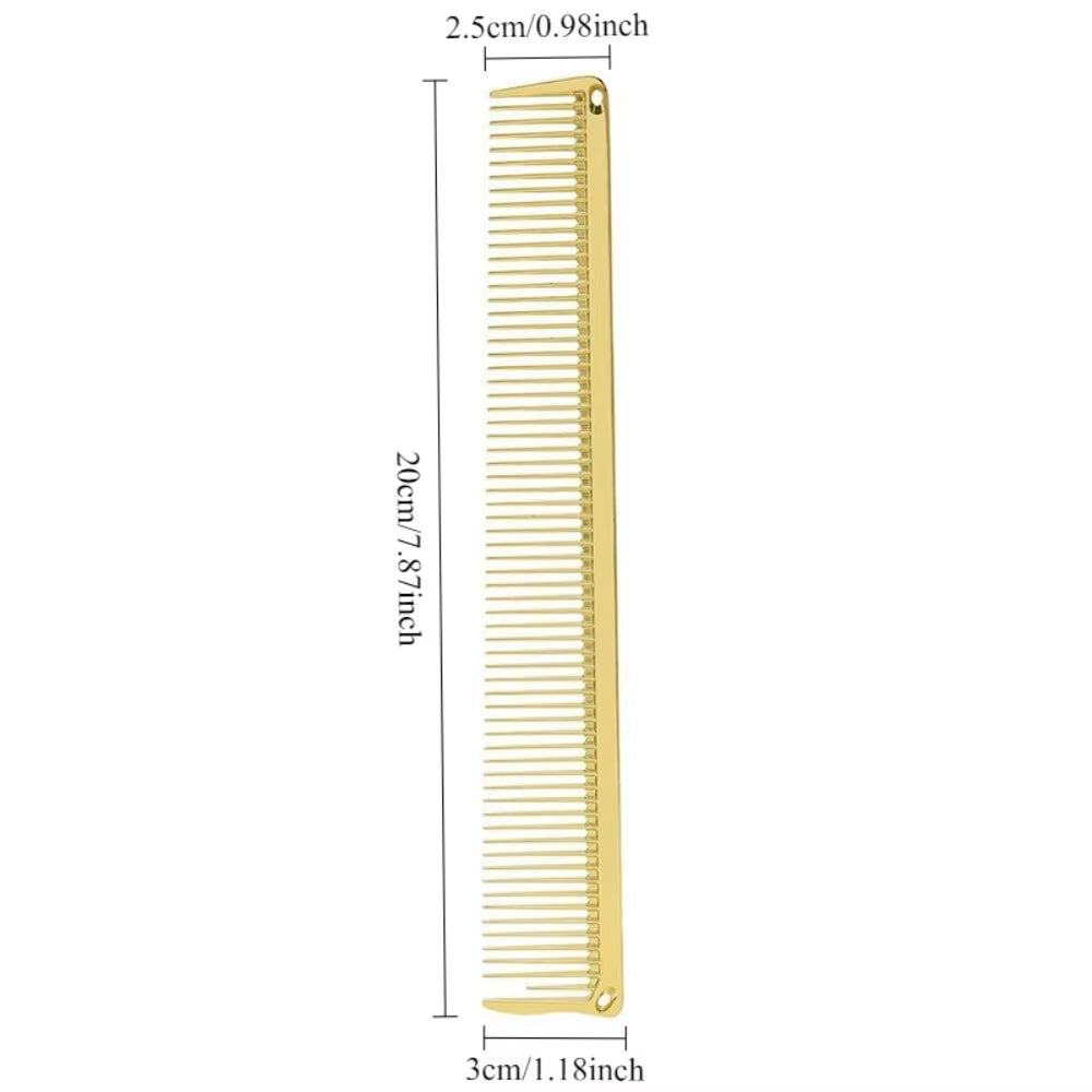 1PC Aluminium Hair Comb Barber Hairdressing Combs Hair Cutting Brush Parting Hair Brush Barber Accessories Salon Styling Tools