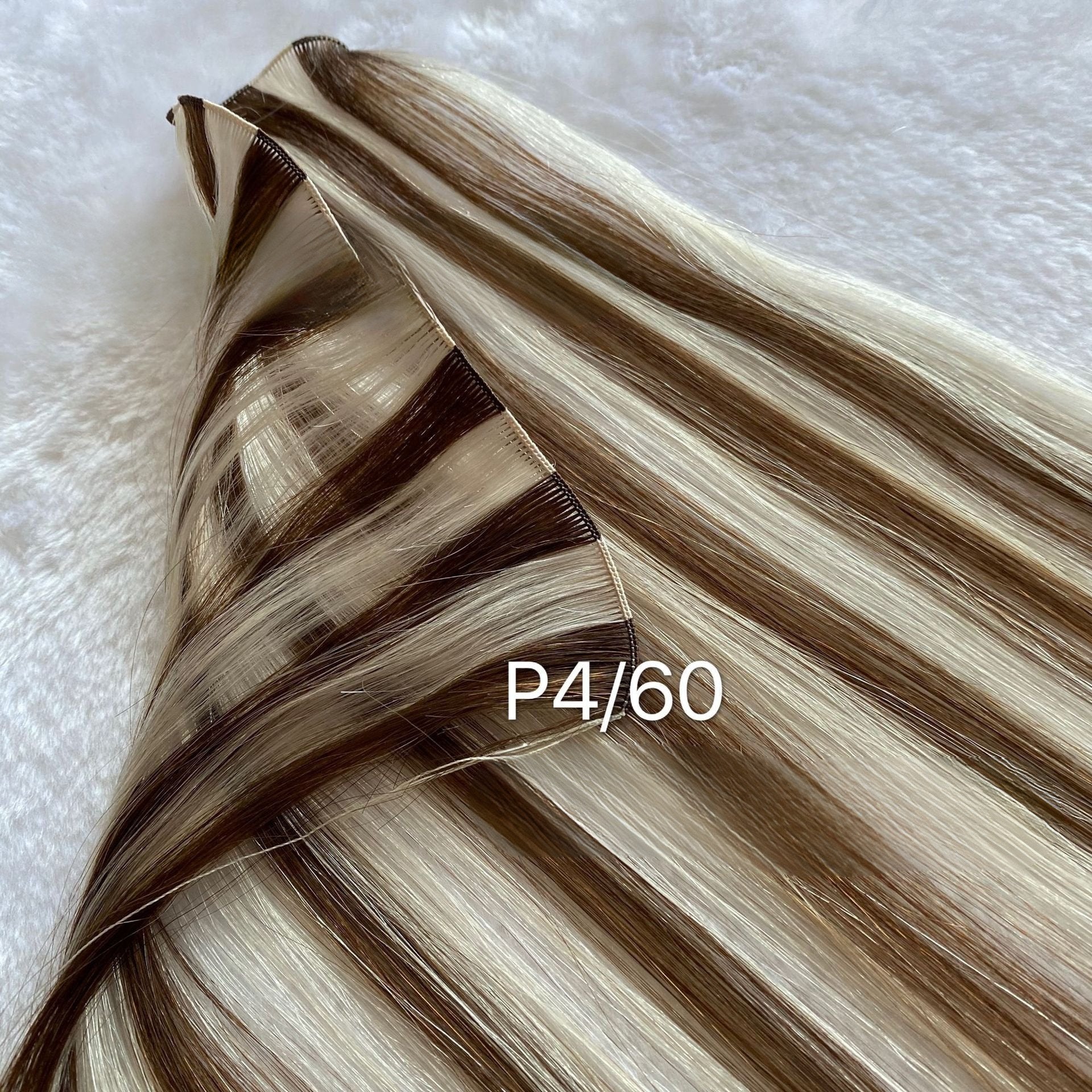 Highlighted Human Hair Extension | Hand-Tied Weft | 8–26 Inches