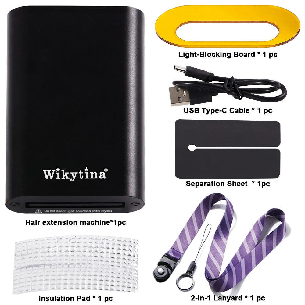 UV Light Hair Extension Kit 2025 with V Light Tools Glue and Curing Lighter for Professional Hair Extensions at Home or Salon