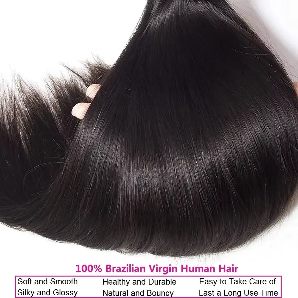 Straight Human Hair Bundles Brazilian Weave Human Hair Bundles 30 40 Inch Bundles Human Hair Remy Hair Extensions