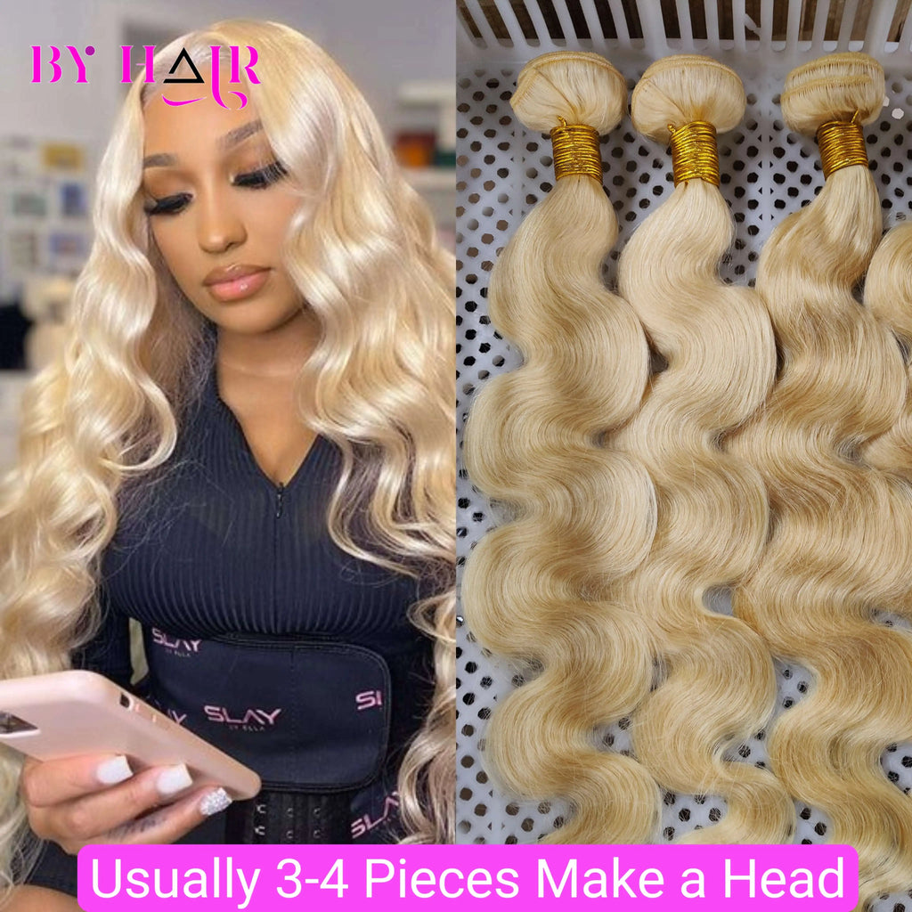 Color Blonde 613 Bundles Peruvian Hair Honey Blonde Body Wave Bundles Raw Human Hair 32 Inches Hair Extensions Tuneful Hair 613
