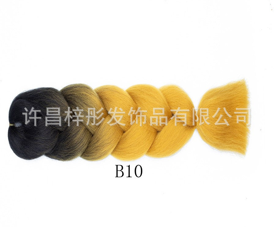 Gradient Ombre Jumbo Braids - Synthetic Big Braids for Box Braids & Protective Styles