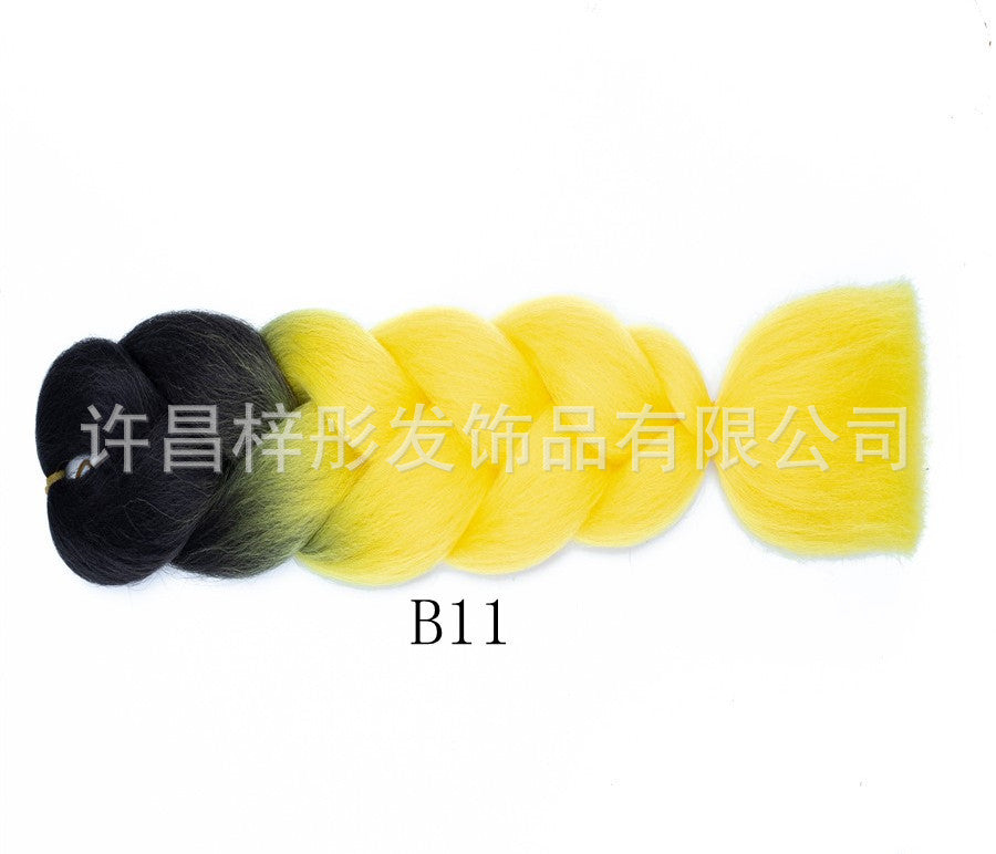 Gradient Ombre Jumbo Braids - Synthetic Big Braids for Box Braids & Protective Styles