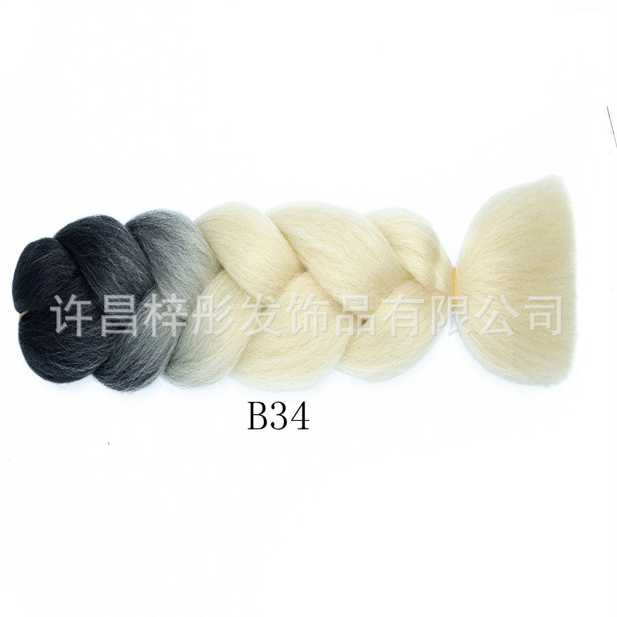 Gradient Ombre Jumbo Braids - Synthetic Big Braids for Box Braids & Protective Styles