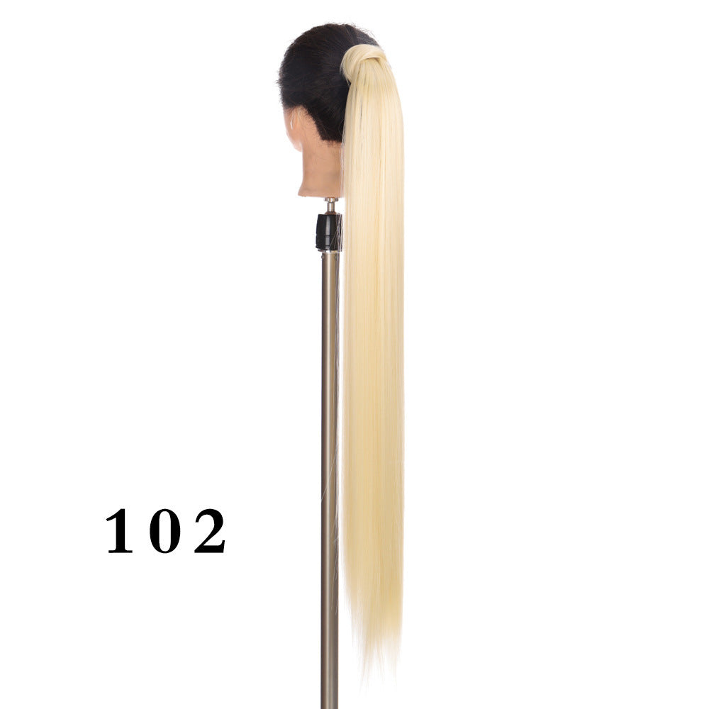 Velcro Wrap  Extra Long Straight Ponytail Extension