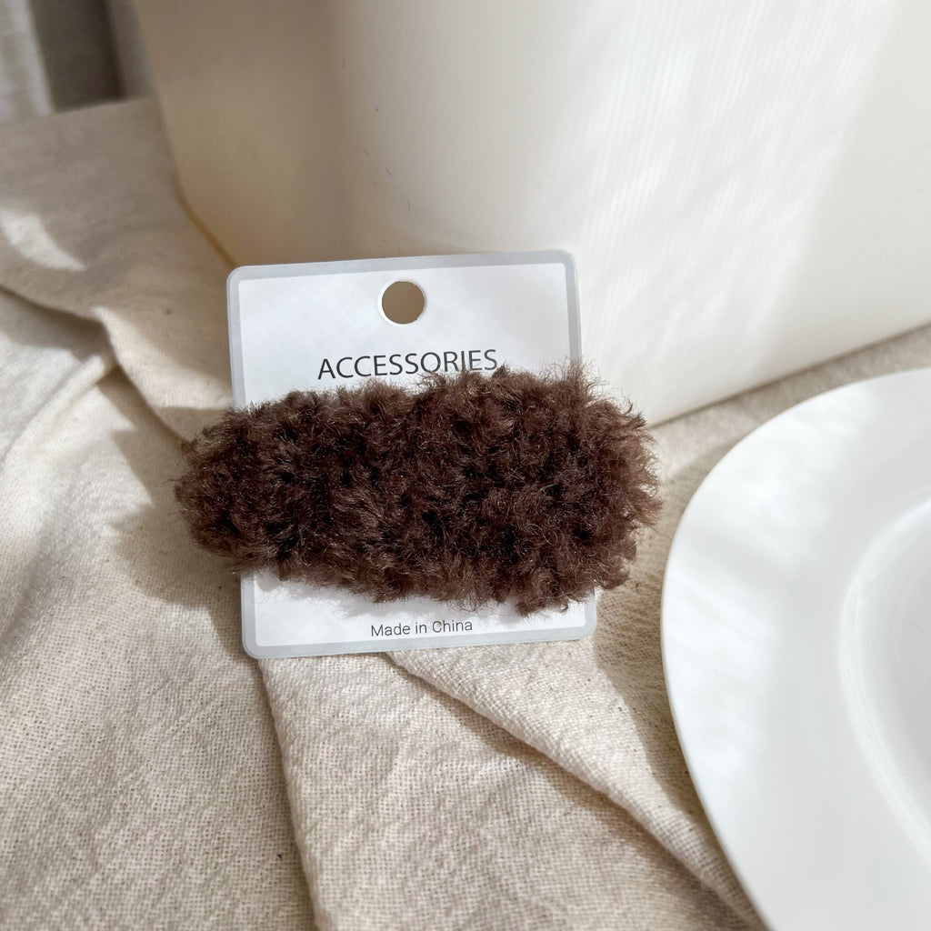 Candy Color Plush Lamb Hair Clip