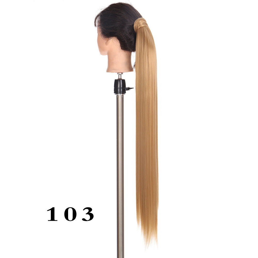 Velcro Wrap  Extra Long Straight Ponytail Extension