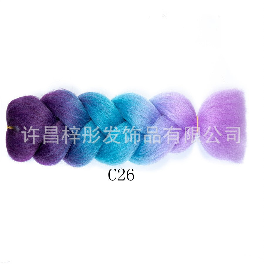 Gradient Ombre Jumbo Braids - Synthetic Big Braids for Box Braids & Protective Styles