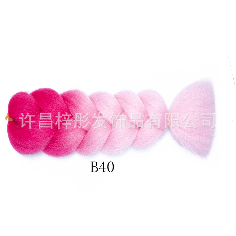 Gradient Ombre Jumbo Braids - Synthetic Big Braids for Box Braids & Protective Styles