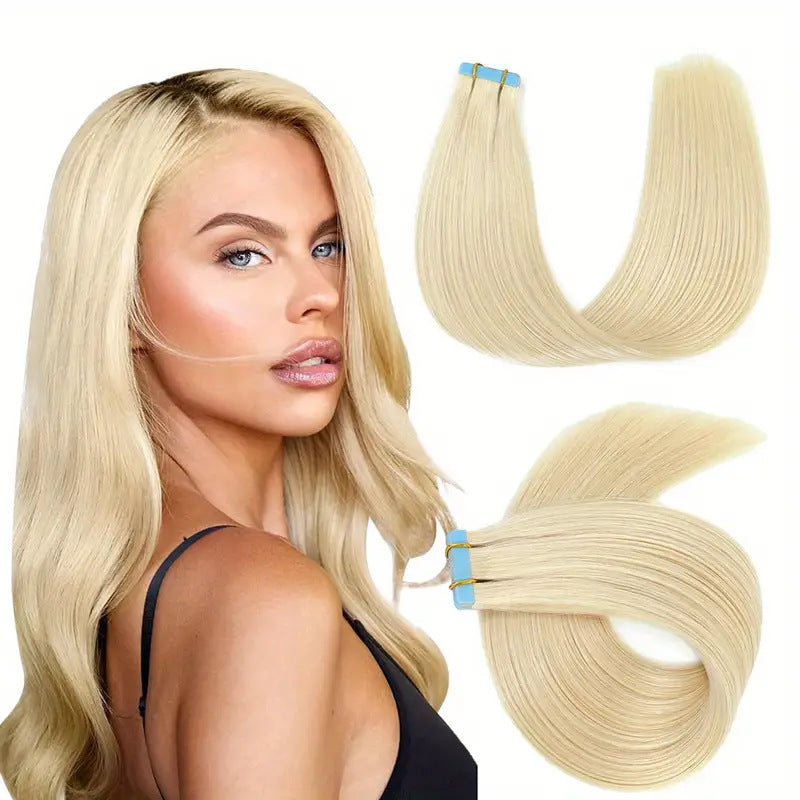 Seamless PU Tape-In Hair Extensions - Invisible Real Human Hair