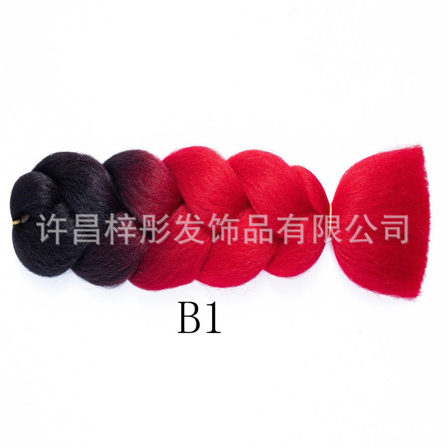 Gradient Ombre Jumbo Braids - Synthetic Big Braids for Box Braids & Protective Styles