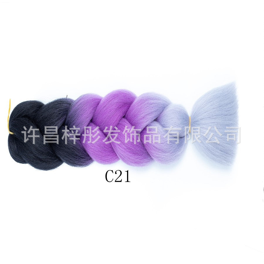 Gradient Ombre Jumbo Braids - Synthetic Big Braids for Box Braids & Protective Styles