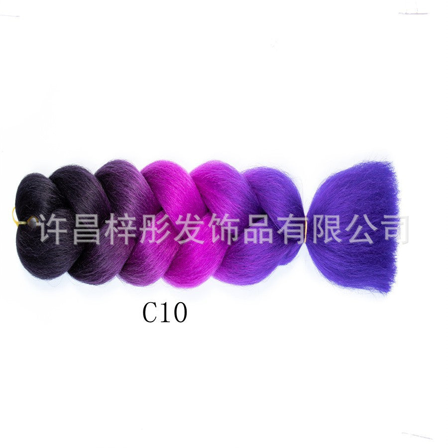 Gradient Ombre Jumbo Braids - Synthetic Big Braids for Box Braids & Protective Styles