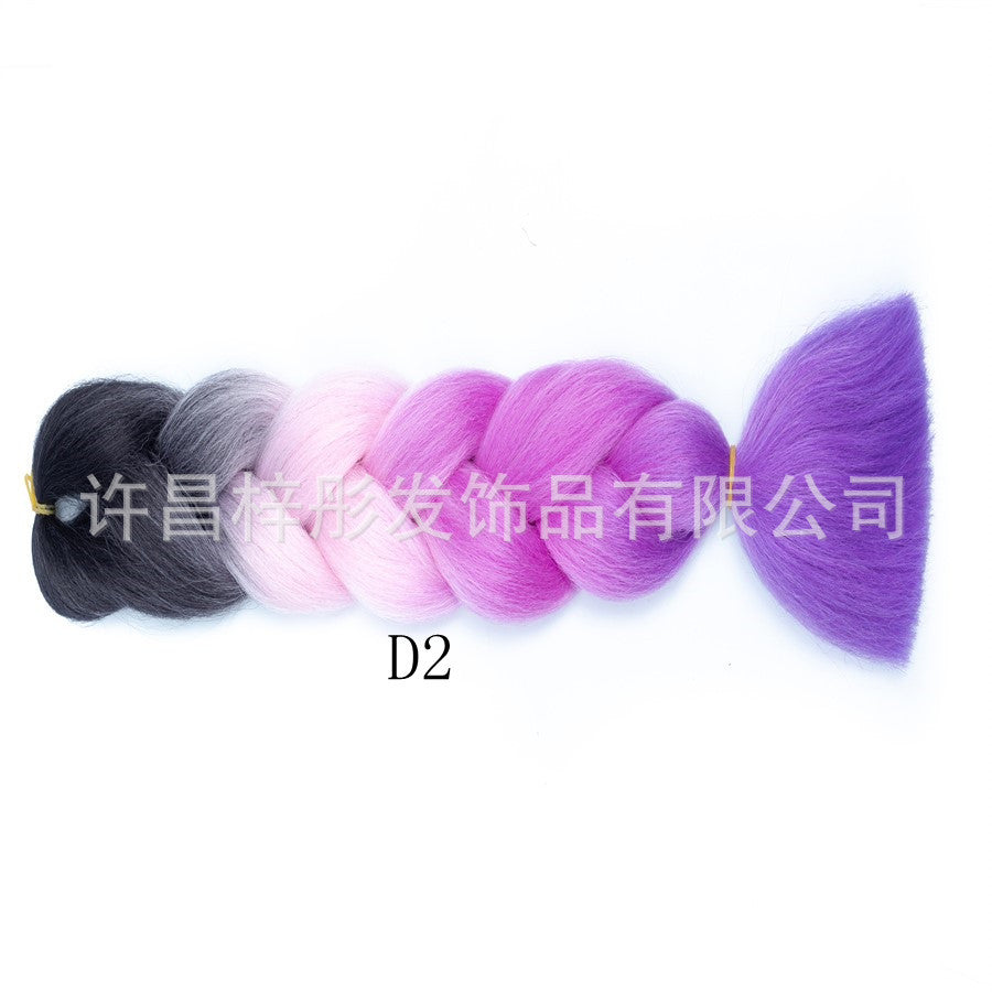 Gradient Ombre Jumbo Braids - Synthetic Big Braids for Box Braids & Protective Styles