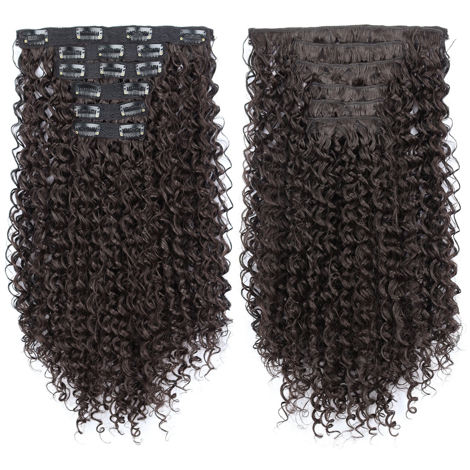 Long Curly Clip-In Natural synthetic Extensions