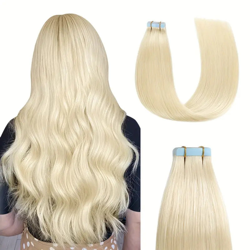 Seamless PU Tape-In Hair Extensions - Invisible Real Human Hair