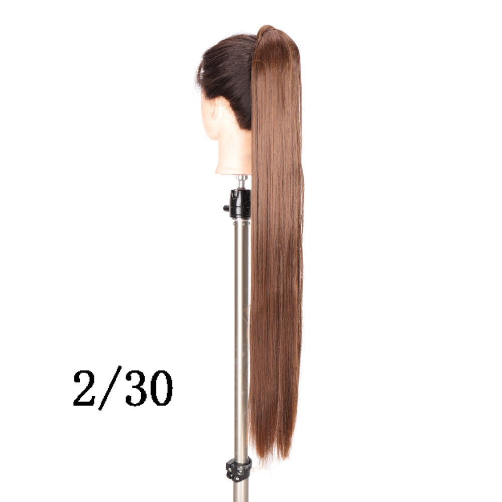 Velcro Wrap  Extra Long Straight Ponytail Extension